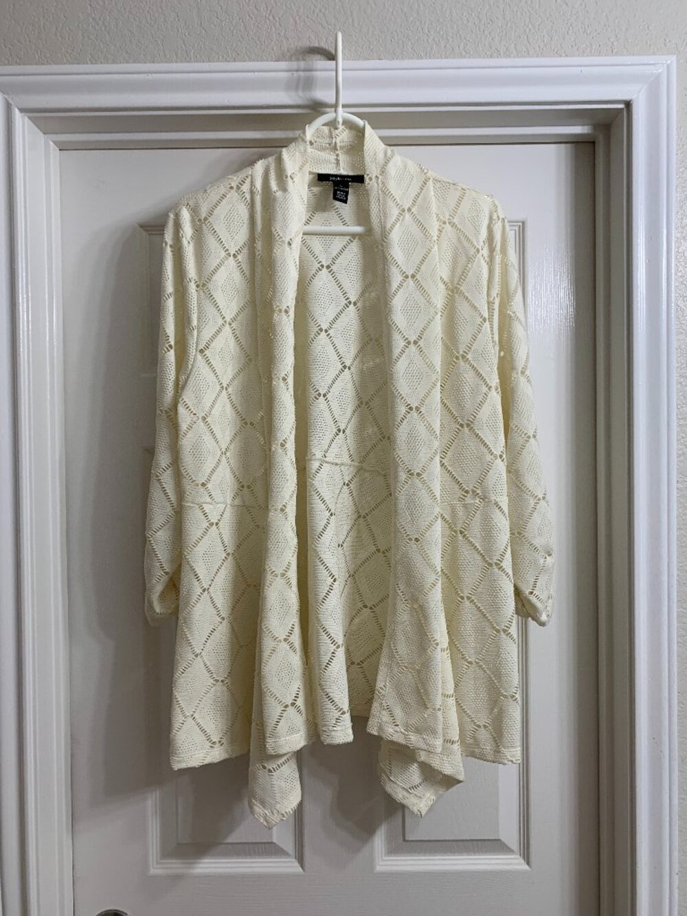 Style & Co. Women's Ivory Color Open Jacket, Size Large (NWOT)